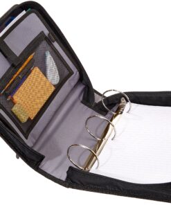 Amazon Basics 3-Ring Binder with Zipper - O-Ring, 3 Inch, Black 1 33 91ktXmNFp7L