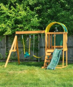 Deluxe High Back Full Bucket Toddler Swing with Exclusive Chain & Triangle Dip Pinch Protection and Carabiners for Easy Install - Green - Squirrel Products 26 91ku2cjIiDL