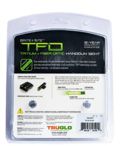 TRUGLO TFO Tritium & Fiber-Optic Handgun Sight Snag-Resistant Glowing Front & Rear Night Sights, Compatible with Springfield Armory XD Series Green Rear Sight 25 91kv6HYFWuL