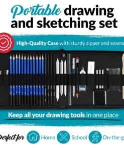 Premium Quality Sketch to Shade Art Supplies 37 Pcs Art Set | Includes Exclusive Drawing Tutorials Ready as Birthday Gifts, Holiday Gifts, Artist Gifts, Celebrations with Art Gifts for a Scetch Lover 37-Piece 29 91kxXubnbNL
