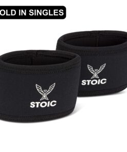 Stoic 7MM Compression Sleeve Cuff (Heavy Neoprene Construction) For arm, elbow, lower leg compression and warmth while weight lifting, powerlifting, bench pressing (10 Inch, Black) 10 Inch 12 91l5 zjhsgL