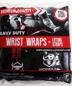 Iron Bull Strength Wrist Wraps & Lifting Straps Combo 22 91l8iaDRG2L
