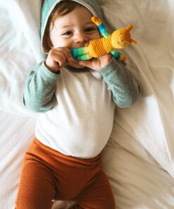 Green Sprouts Animal Friend Rattle Made from Organic Cotton | Encourages Whole Learning The Healthy & Natural Way | Crocheted by Hand, Soft & Flexible, Playful Rattle Sound Pink 19 91lI6MREmQL 1