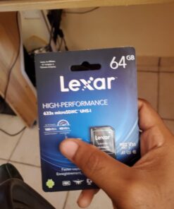 Lexar High-Performance 633x 64GB microSDXC UHS-I Card w/ SD Adapter, C10, U3, V30, A1, Full-HD & 4K Video, Up To 100MB/s Read, for Smartphones, Tablets, and Action Cameras (LSDMI64GBBNL633A) Single 28 91lIzSNjPVL