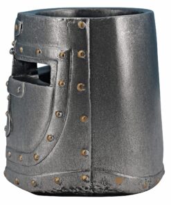 Design Toscano Knights Templar Helmet Pen Cup Desk Accessory Statue, 4 Inch, Polyresin, Pewter Finish Knight's Helmet 17 91lJol3z5jL