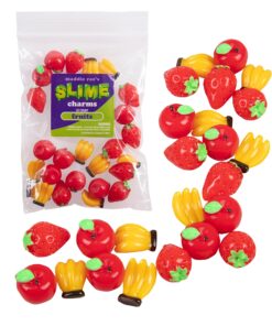Maddie Rae's Scrapbooking Charms, Mixed Fruit 25 pcs of Beads, Strawberry, Apple, Bananas- Stocking Stuffer 6 91lKh0 M23L