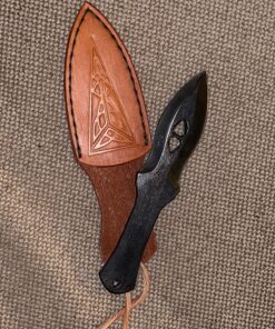 Toferner Hand Forged Knife- Brown - Marksmanship- Sports- Hand Made Genuine Leather Case- Hardened Blade - Vintage-Great Gift Idea You can wear this knife on yo 21 91lQGrNq8dL