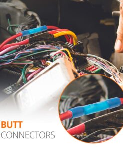 Wirefy 180 PCS Heat Shrink Butt Connectors Kit - Marine Grade Wire Butt Splice Connectors - Electrical, Waterproof - 22-10 AWG Butt Connector Kit - 22-10 AWG 12 91lUI7R4lNL