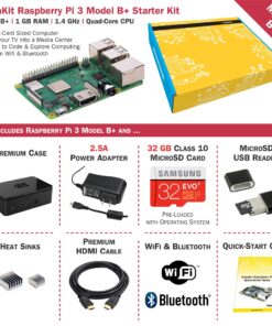 CanaKit Raspberry Pi 3 B+ (B Plus) Starter Kit (32 GB EVO+ Edition, Premium Black Case) 24 91lZfIOyPXL