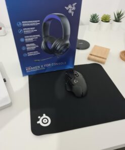 Razer Kraken X Ultralight Gaming Headset: 7.1 Surround Sound - Lightweight Aluminum Frame - Bendable Cardioid Microphone - for PC, PS4, PS5, Switch, Xbox One, Xbox Series X|S, Mobile - Black/Blue Classic Black/Blue 39 91lfOQyBN8L