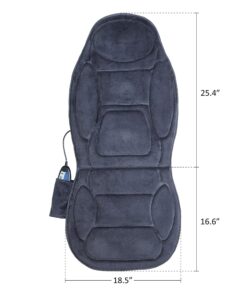 Snailax Vibration Massage Seat Cushion, Back Massager for Chair with Heat, 6 Vibrating Motors and 2 Heat Levels, Massage Chair Pad for Home Office use, Christmas Gifts for Men, Women 1 Count (Pack of 1) 27 91lhebEZD8L