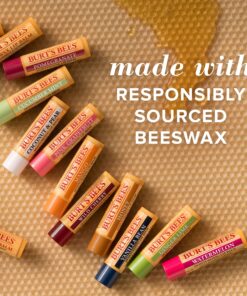 Burt's Bees Lip Balm Stocking Stuffers, Moisturizing Lip Care Christmas Gifts, Original Beeswax with Vitamin E & Peppermint Oil, All Natural (4-Pack) Pomegranate 4 Count (Pack of 1) 28 91ljgVUHSEL