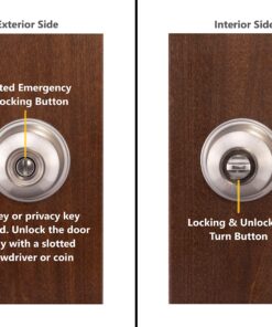 Copper Creek BK2030SS Ball Door Knob, Privacy Function, 1 Pack, Satin Stainless 23 91llV1PgqFL
