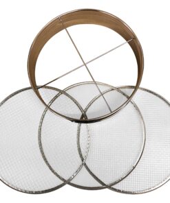 4pc Soil Sieve Set, 12" diameter - Stainless Steel Frame Three Interchangeable Sieves With Varying Mesh Sizes Grade - Mix Soil Filter Large Debris Replacement Screens Available Great for Bonsai 11 91llwHgRsSL