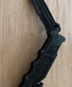 Smith & Wesson Border Guard 10in High Carbon S.S. Folding Knife with 4.4in Tanto Blade and Aluminum Handle for Tactical, Survival and EDC Partially Serrated Edge 39 91ln1ZDu8BL