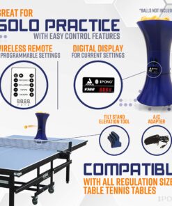 iPong V300 Table Tennis Training Robot - Serves 40mm Regulation Ping Pong Balls Automatically - Play Solo w/o Playback Mode on your Ping Pong Table - Various Models Available, Size 19 , Blue 19 91ls6EQRNL