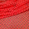 Coral Red Big Hole Diamond Mesh w/Subtle Silver Foil Stretch Polyester Spandex Fabric by The Yard 7 91ltf6lWjhL