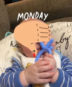 Comotomo Silicone Baby Teether, Blue, 1.75x1.75x3 Inch (Pack of 1) 1.75x1.75x3 Inch (Pack of 1) 22 91ltxco9ViL