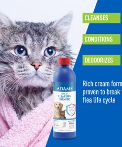 Alternative view of Adams Flea & Tick Cleansing Shampoo | Flea and Tick Treatment for Dogs, Cats, Puppies, and Kittens 12 Weeks and Older | Kills Flea Eggs, Fleas, Brown Dog Ticks, American Dog Ticks, and Lice | 12 Oz Cleansing Shampoo for Dogs & Cats