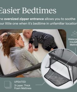 Guava Lotus Travel Crib with Lightweight Backpack Design | Certified Baby Safe Portable Crib | Folding Play Yard with Comfy Mattress for Babies & Toddlers | Compact Baby Travel Bed 30 91m1aZIY0L