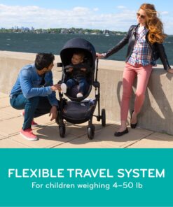 Evenflo Pivot Modular Travel System with LiteMax Infant Car Seat with Anti-Rebound Bar (Casual Gray) Casual Grey Stroller 28 91m7Hwo45IL