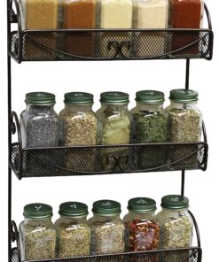 DecoBros 3 Tier Wall Mounted Spice Rack, Bronze 1-Pack 29 91m820wbEVL