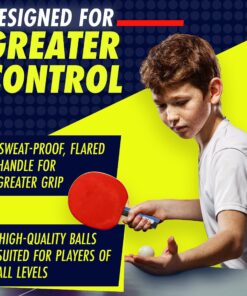 NIBIRU SPORT Ping Pong Paddle Sets - Professional Table Tennis Paddles, Balls, Storage Case - Table Tennis Rackets & Game Accessories 4 Paddle Set 31 91m8FNMkN8L