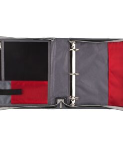 Five Star Zipper Binder, 2 Inch 3 Ring Binder, Expansion Panel, Durable, Black/Red/Gray (29052BE7) Black-red-gray 16 91mAsty2b0L