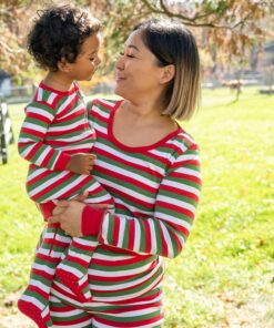 Leveret Kids Pajamas Baby Boys Girls Footed Pajamas Sleeper 100% Cotton (Size 6-12 Months-5 Toddler) Red White & Green 5 91mDApQndYL