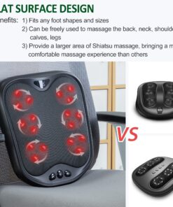 Snailax Shiatsu Foot Massager with Heat- Washable Cover Kneading Foot & Back Massager, Memory Foam Massage Seat Cushion - Back Massager with Heat 12 91mIUIwP5WL