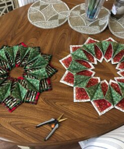 Alternative view of Poorhouse Quilt Designs Fold'n Stitch Wreath Ptrn