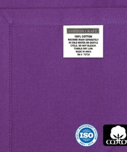 COTTON CRAFT Multicolor Cloth Napkins - Set of 12 Pure Cotton Everyday Lunch Dinner Napkin - Spring Summer Fall Holiday Birthday Party Gift - Soft Washable Absorbent Reusable Napkin - Oversized 20x20 12 Pack -20x20 Inch 28 91mLahMnCRL