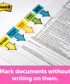 Post-it Flags, Sign Here, 200/High Volume Desk Grip Dispenser, 1 in Wide, Yellow (680-HVSH) 200 Flags Post-it 10 91mN4arNkHL