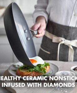 Alternative view of GreenPan Paris Pro Hard Anodized Healthy Ceramic Nonstick, 11 Piece Cookware Pots and Pans Set with Stainless Steel Lids, PFAS-Free, Dishwasher Safe, Grey