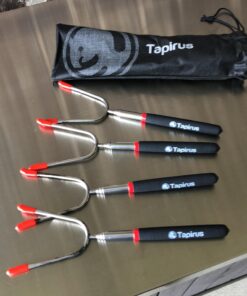 Tapirus Marshmallow Roasting Sticks | Set of 4 Extra Long Retractable Campfire Sticks | Protect Kids with Insulated Handles | Extendable Smore & Hot Dog Skewers | Heavy Duty Metal Camping Accessory 51 91mZ7MfV0kL