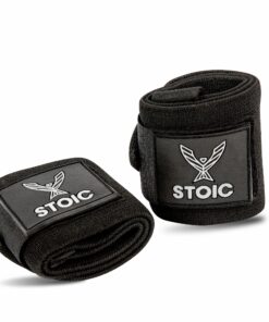 Stoic Wrist Wraps Weightlifting, Powerlifting, Cross Training, Bodybuilding with Thumb Loop. for Gym Workout, Men and Women Weight Lifting and Strength Training 18 Inches Black 30 91mZVaKs pL