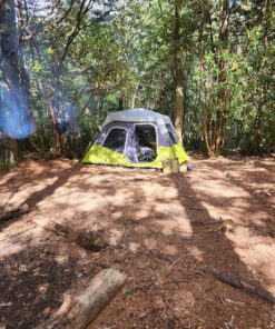 CORE 6 Person Instant Cabin Tent | Portable Large Pop Up Tent with Easy 60 Second Camp Setup for Family Camping | Included Hanging Organizer for Outdoor Camping Accessories Dark Gray/Green 45 91mcRyvBqPL