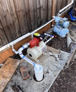 Red Lion RL-SWJ50/RL6H Dual Voltage (115/230 V) 1/2 HP Shallow Well Jet Pump/Tank Combo 12.6 GPM Cast Iron Pump with 5.8 Gallon Pressure Tank, Red/White, 97080503 18 91mhrCFxGWL