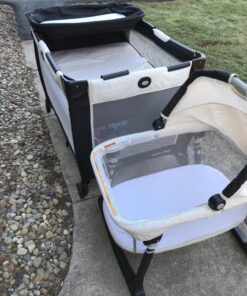 Graco Pack 'n Play Day2Dream Travel Bassinet Playard Features Portable Bassinet Diaper Changer and More (Lo, Lo, W/Fold Flat Bassinet) 49 91mjImDL0uL