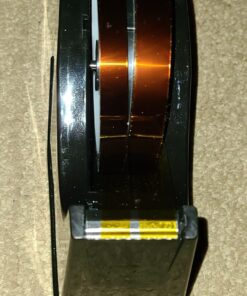 Desktop Tape Dispenser Adhesive Roll Holder (Fits 1" & 3" Core) with Weighted Nonskid Base Black plastic 48 91mmRSip3AL