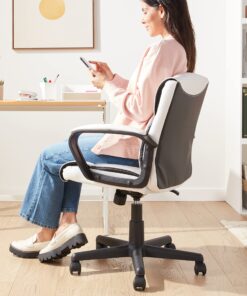 Alternative view of Amazon Basics Padded Office Desk Chair with Armrests, Adjustable Height/Tilt, 360-Degree Swivel, 275 Pound Capacity, 24 x 24.2 x 34.8 Inches, White