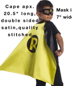 Rubie's Super Hero Cape Set Officially licensed DC Comics Assortment 4 Capes, 3 Masks, and 1 Chest Piece, Black, Yellow and Red,One Size (Amazon Exclusive) Boys 15 91mrU1xb8IL