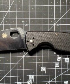 Spyderco Tenacious Folding Utility Pocket Knife with 3.39" Black Stainless Steel Blade and Durable G-10 Handle - Everyday Carry - PlainEdge - C122GBBKP 69 91msyGt8FGL