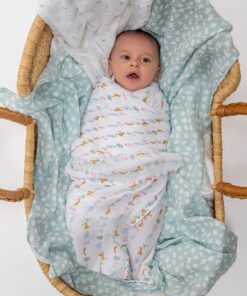 aden + anais Essentials Swaddle Blanket, Boutique Muslin Blankets for Girls & Boys, Baby Receiving Swaddles, Ideal Newborn & Infant Swaddling Set, Perfect Shower Gifts, 4 Pack, Alphabet Animals 8 91mykQW10ML