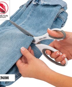 SINGER 07175 Sewing and Detail Scissors Set with Comfort Grip,White,pink 2-Pack 22 91mzSC6e2EL