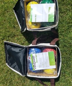 GoSports 90 mm Backyard Bocce Set with 8 Balls, Pallino, Case and Measuring Rope - Made from Premium Resin 34 91n0o4pA9JL