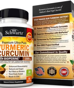 Turmeric Curcumin with Black Pepper Extract 1500mg - High Absorption Ultra Potent Turmeric Supplement with 95% Curcuminoids and BioPerine - Non GMO Turmeric Capsules for Joint Support - 90 Capsules 90 Count (Pack of 1) 26 91n1fUXszmL