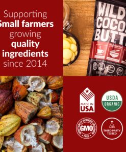 Wild Foods Organic Cocoa Powder | Single Origin Unsweetened Keto Chocolate Powder for Cooking & Baking | 100% Natural Cacao Beans | Sugar Free Non Dutch Raw Superfood Powder | 12 oz 12 Ounce (Pack of 1) 19 91n5l0lBwVL