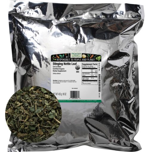 Frontier Co-op Organic Cut & Sifted Stinging Nettle Leaf 1lb 1 Pound (Pack of 1)