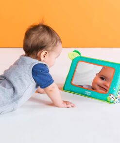 Alternative view of Bright Starts Sit and See Safari Floor Mirror Tummy Time Activity Toy, Ages Newborn + Multi Color